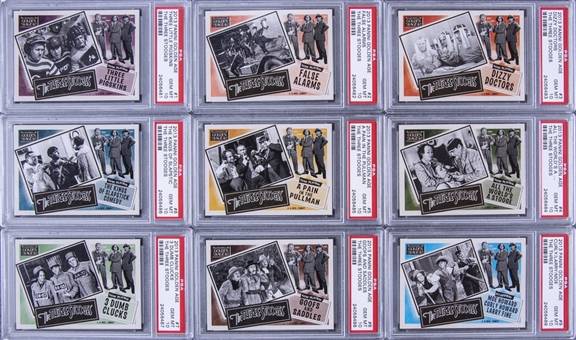 2013 Panini Golden Age "The Three Stooges" PSA GEM MT 10 Complete Set (9) - Tied for #1 on the PSA Set Registry! 